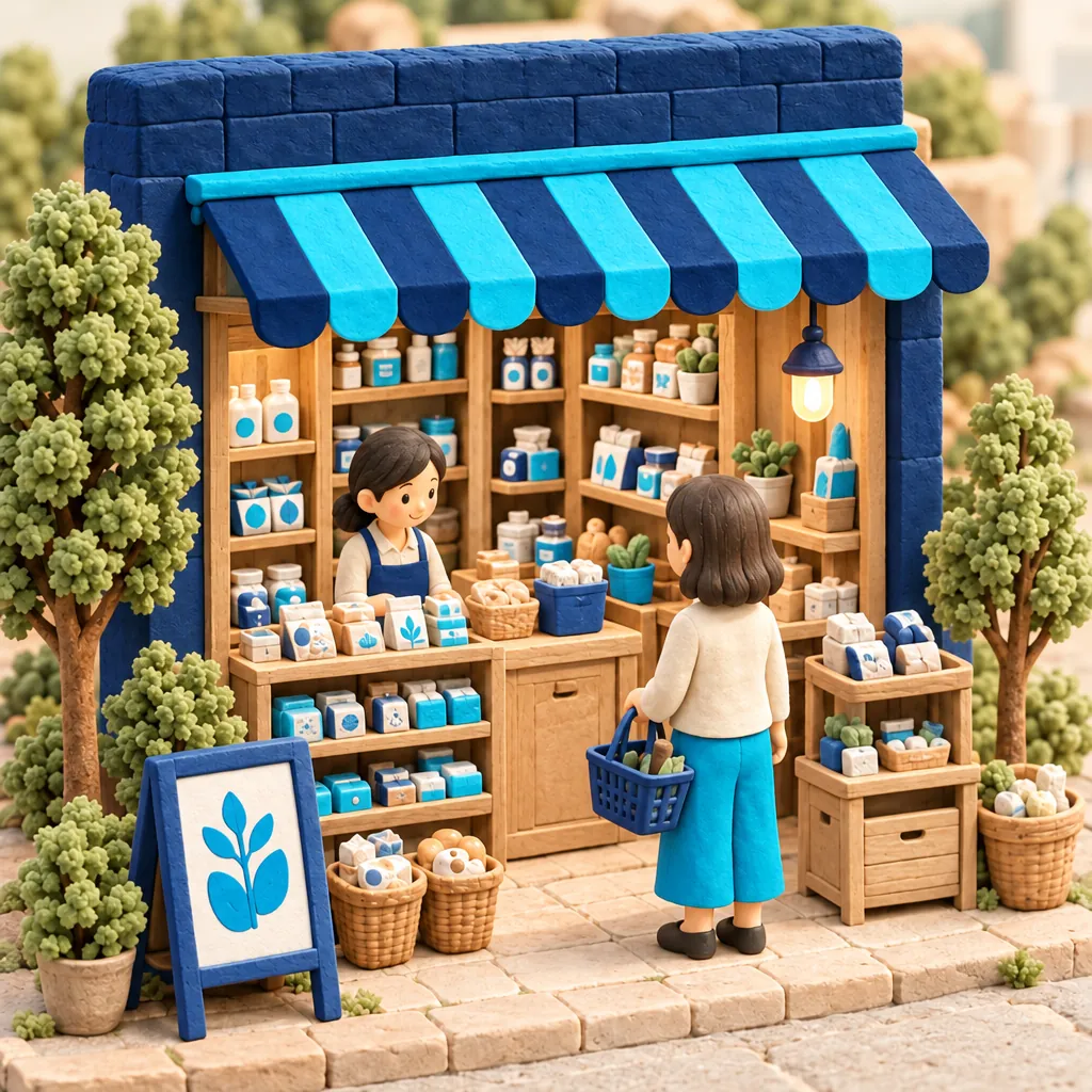 小売店の模型(イメージ)